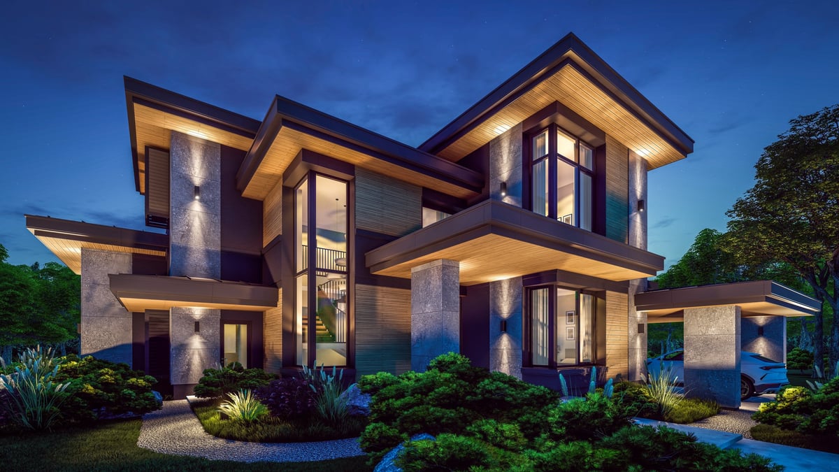 Modern home with pool